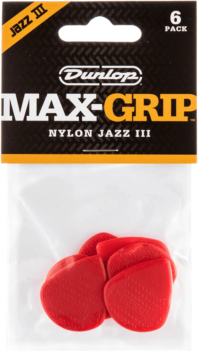 Dunlop Nylon Max Grip Jazz III rot